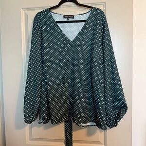 Elodie Green Polka Dot Women's Top